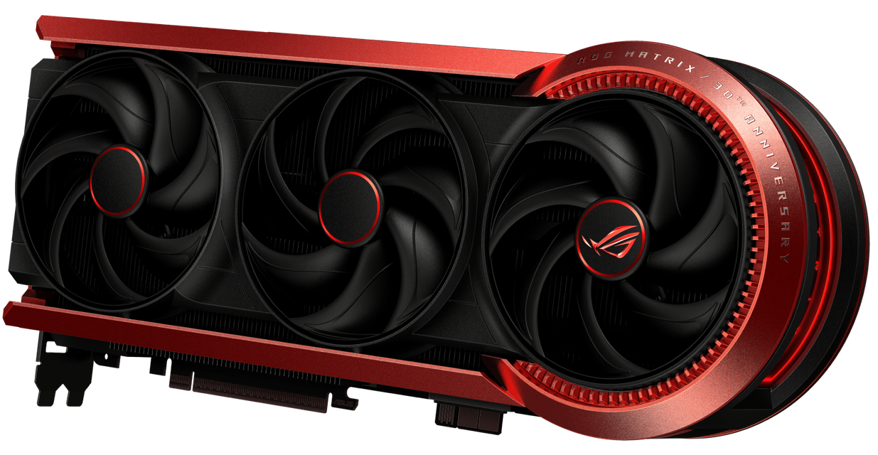 ROG Matrix GeForce RTX 5090 - ASUS Graphics Card 30th Anniversary Edition_Angled